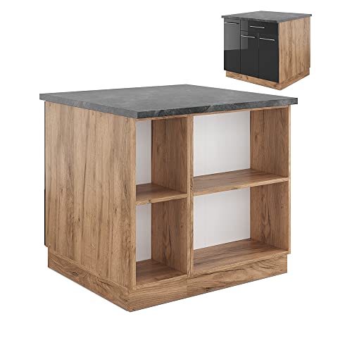 Bartisch Set Vicco Waschbeckenunterschrank Goldkraft Eiche/Anthrazit 60 X 59 Cm Bartisch Mit Barhocker Set