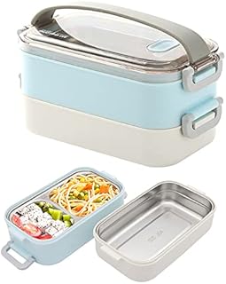 Belegao Bento Lunch Box for Adults Kids 2-layer Food Containers Compartment Reusable Leak Proof Lunchbox Food Container Freezer Dishwasher for Adults Work Children School (BPA Free)