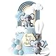 Elefanten Tortenfigur Sein ein Junge Kuchen Dekorationen Elefant Kuchen Topper Kugeln Dekoration für Baby Junge Geburtstag Party Geschlecht Reveal Baby Dusche Party Supplies