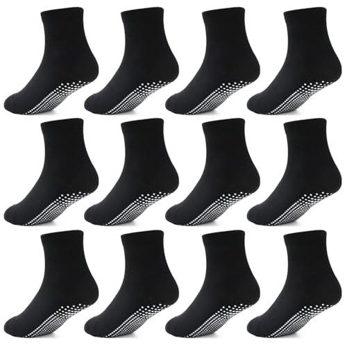 Chaussettes antidérapantes bébé garçon HYCLES 1-10 ans lot de 12 paires d'arrêt en ABS