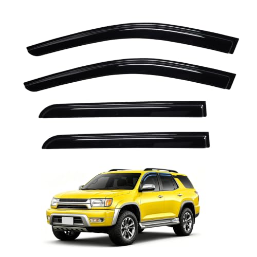Image of 4Runner Rain Guards - Window Visors for Toyota 4Runner 1996-2002, Out-Channel Side Window Rain Guards for 4Runner Accessories, 4PCS, Black, Car Accessories