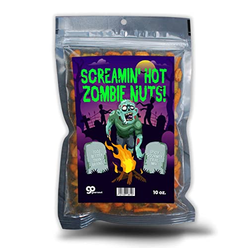 Screamin Hot Zombie Nuts Premium Trail Mix Funny Zombie Gifts Novelty Food Gifts Pantry Snack Blend Halloween Cool Horror Stuff #TOP12