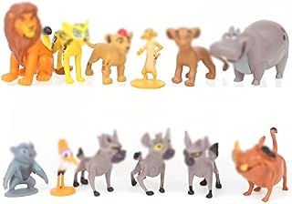 ZGCXRTO 12 PCS Lion Figure Anime Action Figures Cupcake Topper Lion Action Figures Cake Toppers Mini Lion Figure for Kids Birthday Baby Shower Party Decoration (WNYG0050)