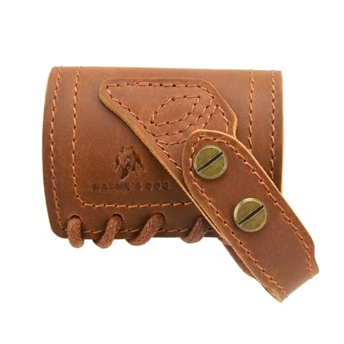 WAYNE'S DOG Leather Gun Barrel Mount, No Drill Sling Mount for Rifle, No Swivels Need (Brown)