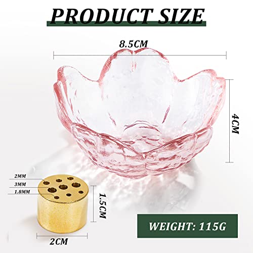 Ziyue Incense Holder For Sticks And Backflow Incense, Handmade Glass Cherry Blossom Incense Stick Holder With 9 Incense Holes Incense Burner Ash Catcher Ideal For Incense Burning, Home & Spa Decor #TOP7