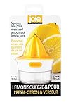 Joie Citrus Juicer with Built-In Strainer, Manual Lemon and Lime Squeezer, Yellow