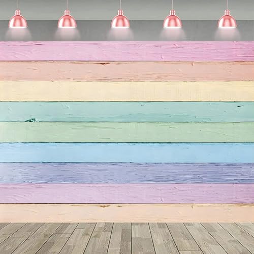 Fondo de madera colorido para fotografía 8x6 ft miniatura 5