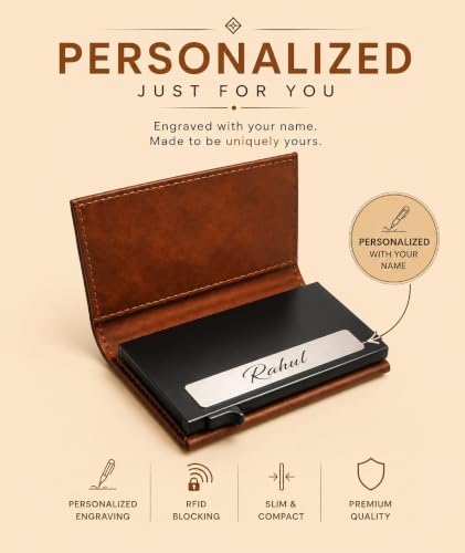 Image of Defender RFID Blocking Leather Wallet for Men | Pop-Up Card Holder with Zipper Coin Pocket & Cash Compartment | Slim Minimalist Wallet