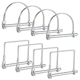 Aurdeayi 8PC Trailer Hitch Pin, Standard 1/4 Inch Hitch Pins, Strong Trailer Coupler Pin Safety Lock, Easy Hook Up Locking Retainer, Perfect for Tractor, RV, Farm Yard Equipment
