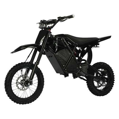 Qlife Vela E5 Electric Dirt Bike for Teens Adults,3500W Peak Mid-Drive Motor,38MPH&53-Miles Off-Road Electric Motorcycle with 48V 23Ah Battery,Full Suspension E Bike,Dual Hydraulic Brakes