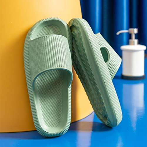 XKUN Pantofole Donna Spessa Piattaforma Bagno Bagno Pantofole per La Casa Donne Soft Sole Eva Slides Indoor Slifts Donna Sandali Estivi Antiscivolo Antiscivolo Flip Flop-Green,38-39