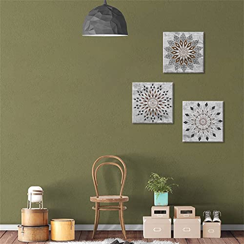 Piy Painting Abstraktes Leinwandkunst, Schwarz-Weiß Kunstdrücke auf Leinwand, gerahmtes Moderne Wanddekoration für Schlafzimmer Hotel Als Geburtstagsgeschenk 30x30cm Satz von 3
