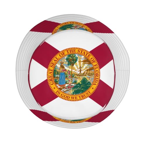 Flag of Florida Adult Unisex Sunshade Bucket hat, Non-Shrinking, Lightweight, Breathable, Foldable, Easy to Store Black4