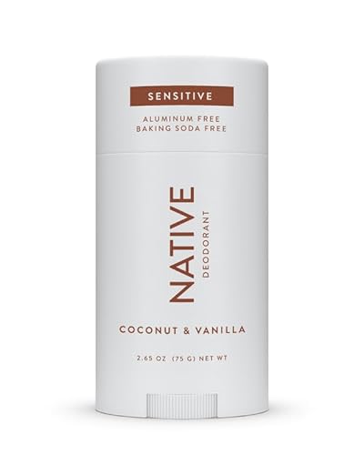 Native Sensitive Deodorant Contains Naturally Derived Ingredients, 72 Hour Odor Control | Deodorant for Women & Men, Aluminum Free with Baking Soda, Coconut Oil and Shea Butter, Coconut & Vanilla