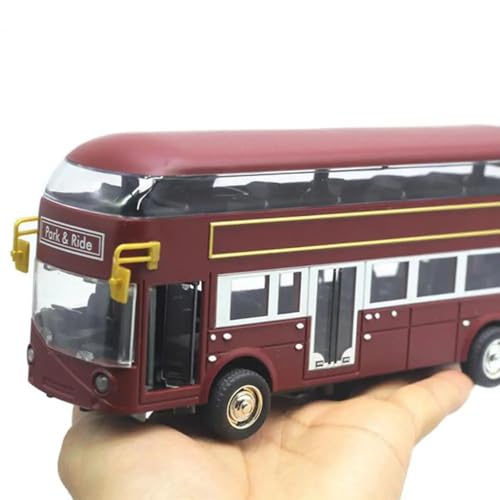 Image of DEOXY Double Decker Toys for Kids Diecast Metal Alloy London Bus Light & Music Open Door Collection Toys for Boy Kids, Pink