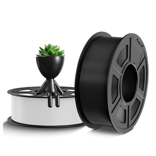 TECBEARS PETG Filament 1.75mm 2KG, 3D Printer Filament Black, Strong Toughness PETG, 2 * 1KG(660M) Filament High Precision, Dimensional Accuracy ±0.02mm, Black and White