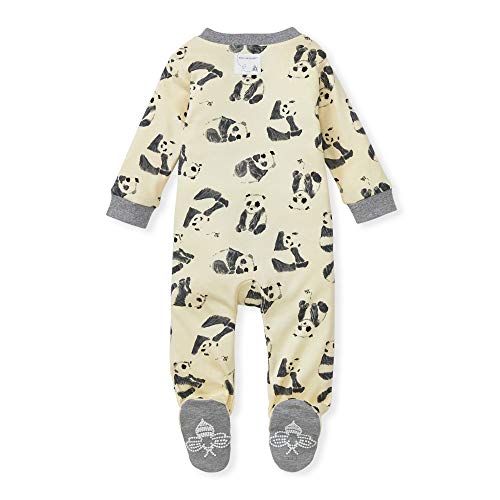 Image of Burt's Bees Baby unisex-baby Sleep & Play, Organic One-piece Romper-jumpsuit Pj, Zip Front Footed Pajama
