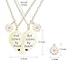 MJartoria BFF Necklace for 2-Split Heart Necklace Not Sisters by Blood Pendant Best Friend Friendship Necklace Set of 2 Valentines Day Gifts for Her