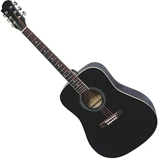 PACK GUITARE Acoustique Folk Gaucher Noire 9 Accessoires - Les Beatles, Paul McCartney, John Lennon, RIngo Starr, George Harrison PACK GUITARE Acoustique Folk Gaucher Noire 9 Accessoires – Image 2