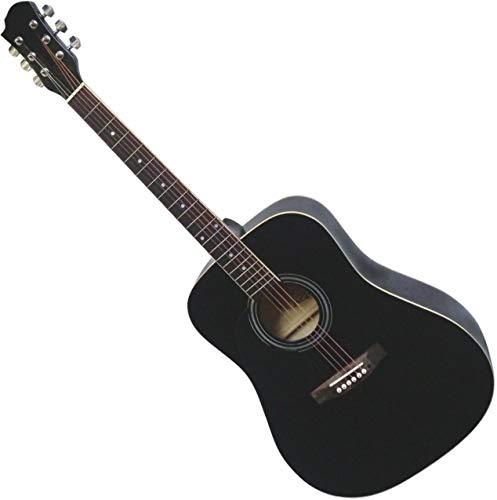 PACK GUITARE Acoustique Folk Gaucher Noire 9 Accessoires - Les Beatles, Paul McCartney, John Lennon, RIngo Starr, George Harrison PACK GUITARE Acoustique Folk Gaucher Noire 9 Accessoires – Image 3
