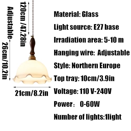 Suspension en verre créative avec source lumineuse encastrée - 2