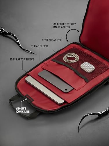 Image of The Souled Store Venom: Lethal Backpacks | High-Performance Urban Tech Bag | Water-Resistant Multi-Pocket Laptop Rucksack for Men & Women | Durable & Stylish Travel Backpack
