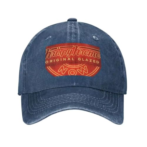 Lomvieal Circular Krispy Kreme Logo Merchandise Gorra de béisbol con visera térmica para hombre, T-479335, Talla única