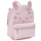 Pinkgarden Kleinkind-Rucksack, Kleinkind-Tasche, niedliche rosafarbene Kaninchen-Tasche für 2-13 Jahre, kleine Mädchen, Kinder (19.5 cm *13.5 cm *9 cm, Pink)