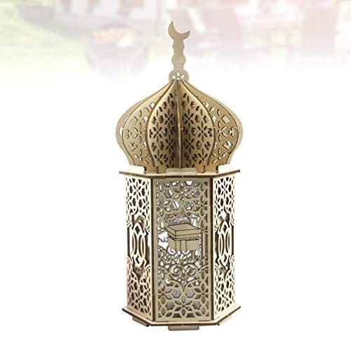 Exceart Ramadan Mubarak Night Light Indoor Table Lantern Decor Eid Decoration 3D Mubarak Mahal Atmosphere Light For Eid Party Festival Style 3 No Battery #TOP3