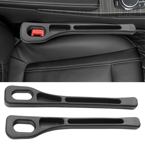 2 Pcs Car Seat Gap Filler Organiser, Universal Vehicle Mounted Gaps Organiser, Non-Slip Leak Proof Filler Strip, Auto Seat Side Gap Filler for Cars, SUVs & Trucks, Prevent Items from Dropping