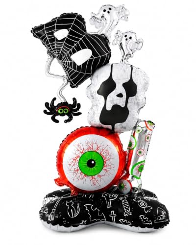Image of AMFIN Halloween Skeleton Eyeball Spooky Foil Balloon Decoration