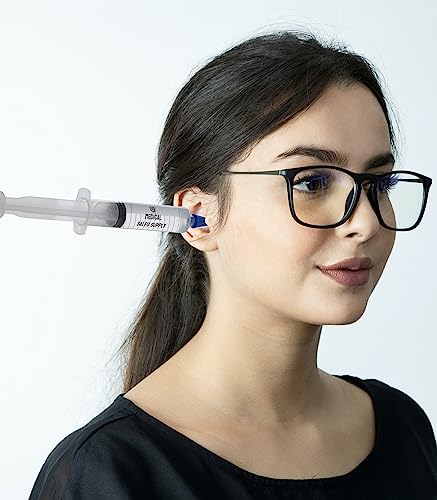 Medical Sales Supply Ear Wax Removal Syringe - Safe and Comfortable Home Ear Cleaning Tool with Penta-Stream Nozzle - Includes 3 Family Safety Tips for Gentle Ear Irrigation