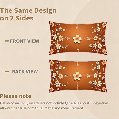 Housse coussin velours marron au design géométrique et finitions luxe