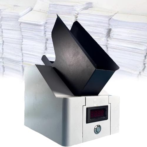 piudoiliy Automatic Paper Shaking Machine, Double Blower Paper Finishing Machine, 8000r/min Automatic Paper Jogger