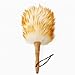 Feather Duster with Wood Handle, Anti-Static Wool Brush Duster Blinds Kitchen Keyboard Dust Cleaning Tool Car Duster Interior/Exterior Cleaner Smart and Soft