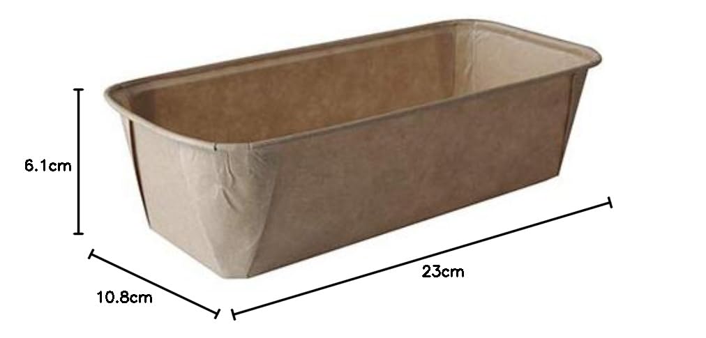 PAPSTAR 100 Backformen Pure eckig 1033 ml 6,1 cm x 10,8 cm x 23 cm braun