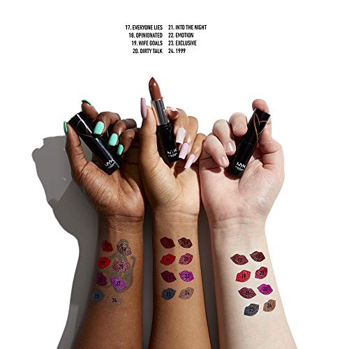 Nyx Professional Makeup Shout Loud Satin Lipstick, Infused With Shea Butter - Opinionated (Warm Burgundy) #TOP27
