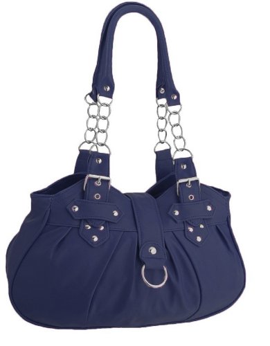 Eye Catch Women’s Shoulder Bag Faux Leather Handbag, Medium Tote with Zip & Magnetic Flap Closure, Twin Handles for Everyday Use