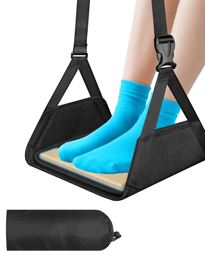 Airplane Foot Hammock for Plane Travel,Foot Sling Swing Rest for Airplane Travel,Plane Foot Hammock and Leg Rest for Long Air Flight,Feet Hammock Footrest and Leg Sling for Long Air Flights.