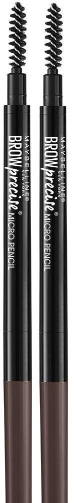 Maybelline New York EyeStudio Lápiz moldeador preciso para cejas, marrón oscuro [260] 0,02 oz (paquete de 2)