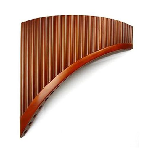 Pan Flute Instrument Handmade 25 Pipes Pan Flute C Key Pan Pipes Woodwind Instrument Traditional Musical Instrument Bamboo Pan Flute(Right)