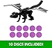 Mattel Minecraft Dragon’s Breath Ender Dragon Action Figure with 10 Discs, Giant Toy with 21.6-inch Length, 20-inch Wingspan with Moving Wings & Launcher