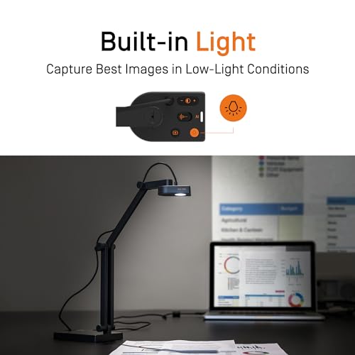 Caméra de document USB 4K grand angle webcam streaming vidéoconférence - 4