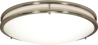 Nuvo 62/1038 Glamour LED Lighting Fixture, 24" Flush Mount, Brushed Nickel Finish
