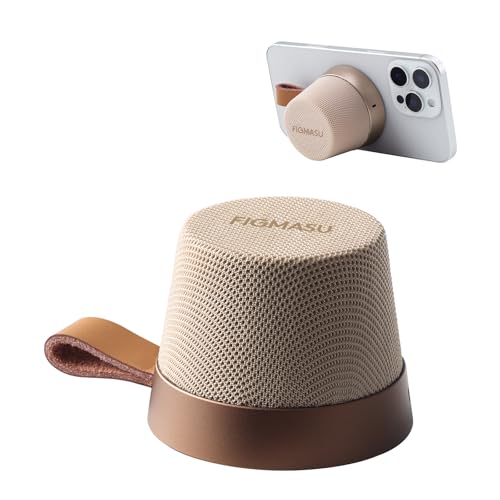 FIGMASU Magnetic Mini Bluetooth Speaker Portable, Phone or Tablet Stand Wireless Speakers Lightweight Small But Loud, Waterproof Speakes for Travel, Bike, Outdoors, Shower, for His/Her Birthday