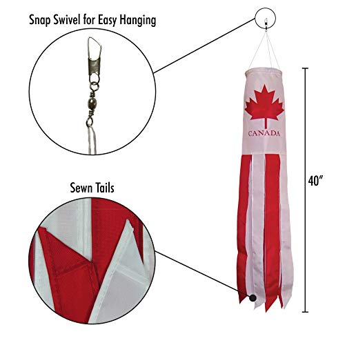 Calcetín de viento de Canadá de 101 cm para decorar tu jardín o terraza 8