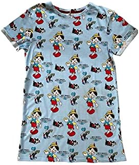 Pinocchio Ladies Nightie Nightdress Pyjama Top Pj's Pyjamas (Blue, XS)