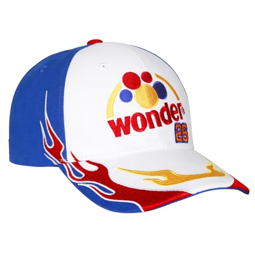 Image of Talladega Nights Hat Bobby Wonder 26 Embroidery Adjustable Cap Hat White Blue