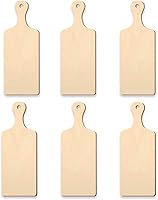 Vista 1 de 6 piezas de mini tabla de cortar de madera, tabla de cortar de madera sin terminar, tabla de cocina de servir charcutería para bricolaje, decoración