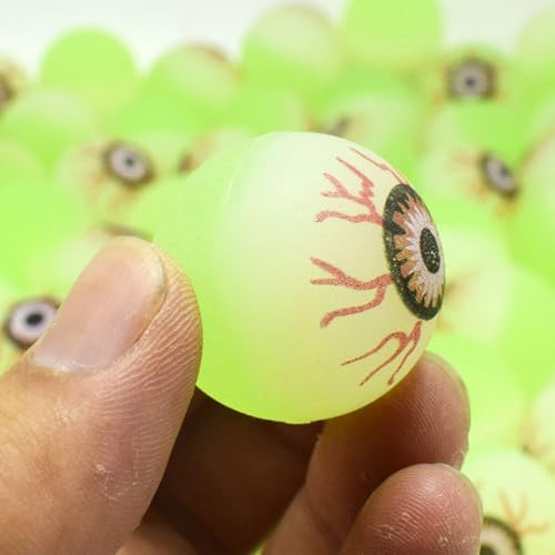 Spooky Eyeball Spielzeug – 30 Stück Hüpfbälle für Halloween-Partytüten, Mini Runde Springbälle | Gruseliges Spielzeug für Kinder Günstigkeiten-Dekorationen Klassenzimmer Veranstaltungen Spielpreise